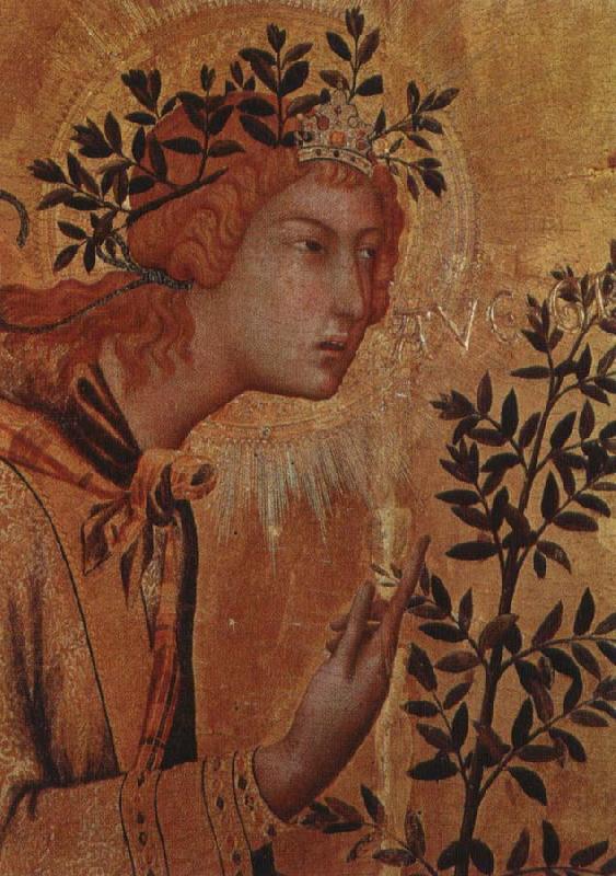 Simone Martini angeln gabriel, bebadelsen oil painting image